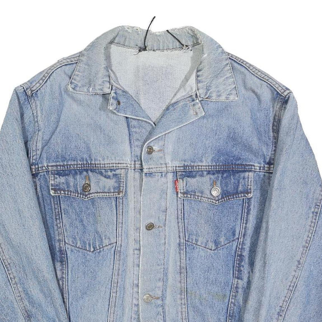 LEVI'S Mens Blue Denim Cotton Button Jacket M Classic Casual Retro Vintage