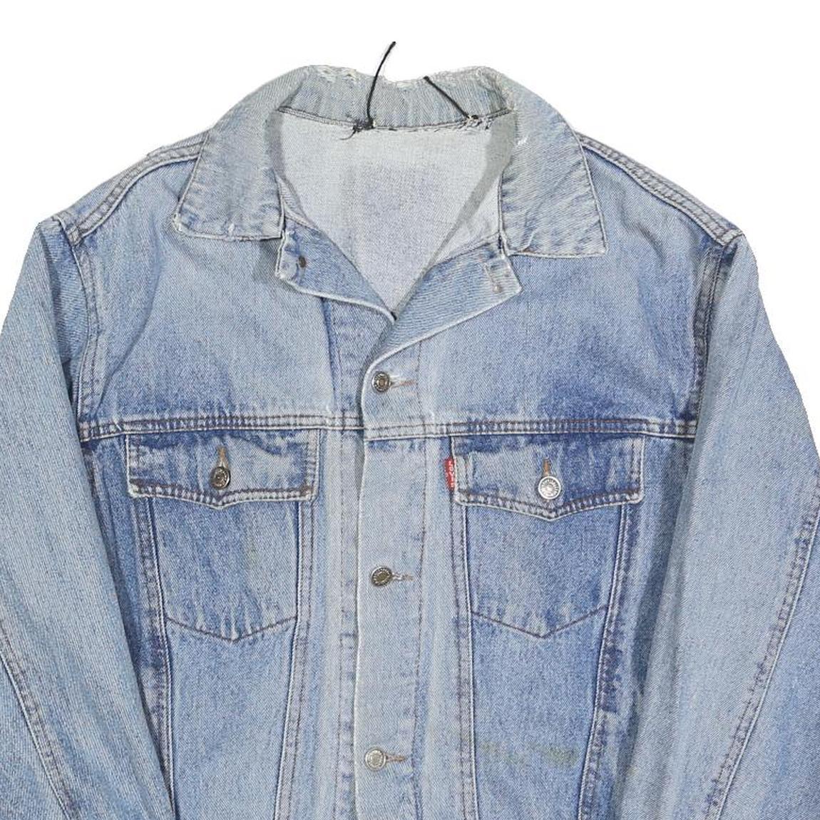 LEVI'S Mens Blue Denim Cotton Button Jacket M Classic Casual Retro Vintage