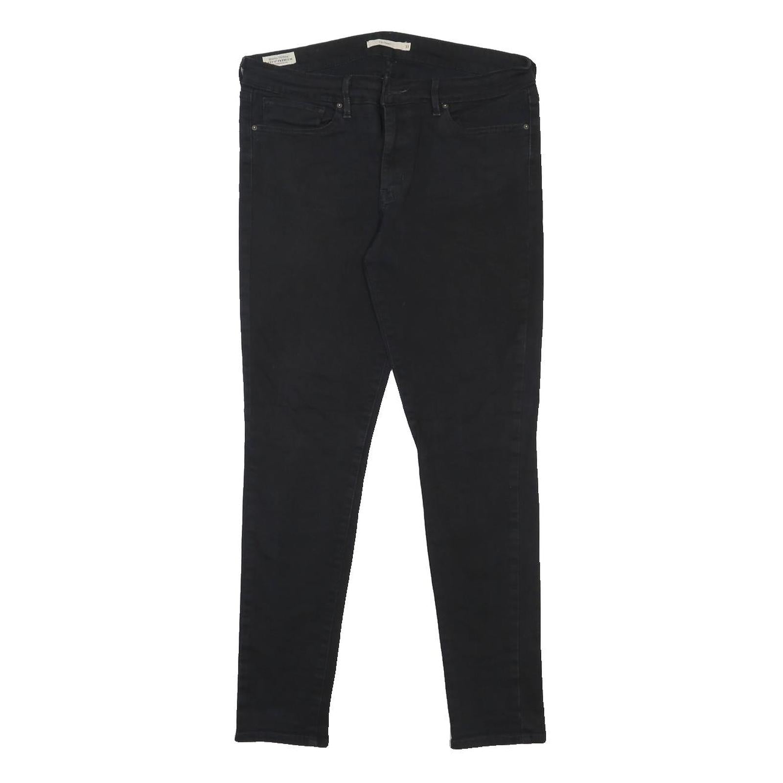 LEVI'S 711 BIG E Womens Jeans Black Slim Skinny Denim W31 L30 Classic Cotton