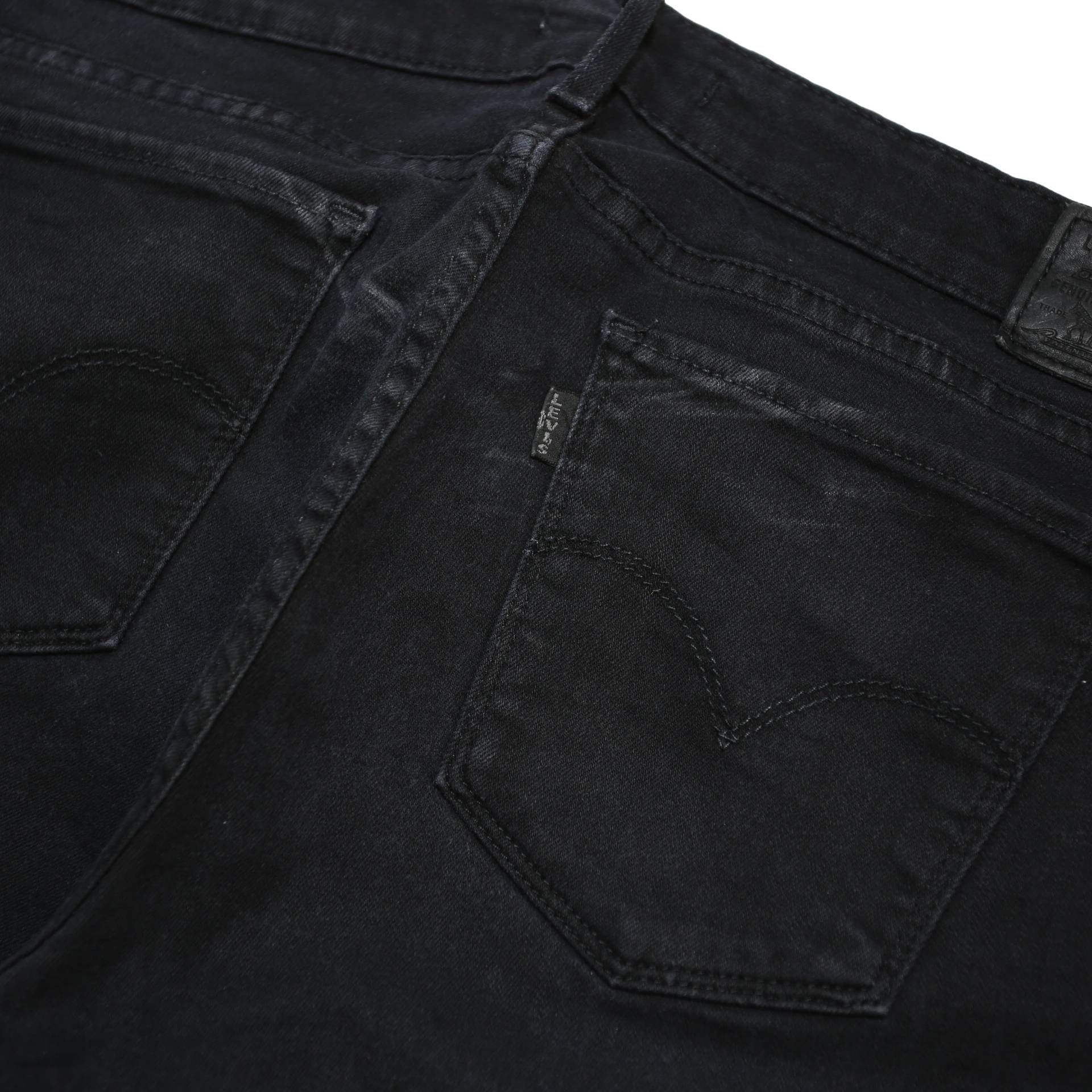 LEVI'S 711 BIG E Womens Jeans Black Slim Skinny Denim W31 L30 Classic Cotton