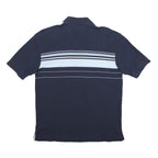 TOMMY HILFIGER Mens Navy Blue Striped Polo Shirt M Cotton Casual Classic