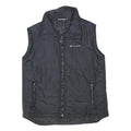 CHAMPION Womens Black Polyester Blend Quilted Gilet Jacket UK 14 Zip