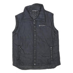 CHAMPION Womens Black Polyester Blend Quilted Gilet Jacket UK 14 Zip
