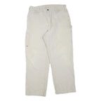 CARHARTT Mens Regular Fit Beige Cotton Blend Workwear Jeans W36 L30 Zip Pockets