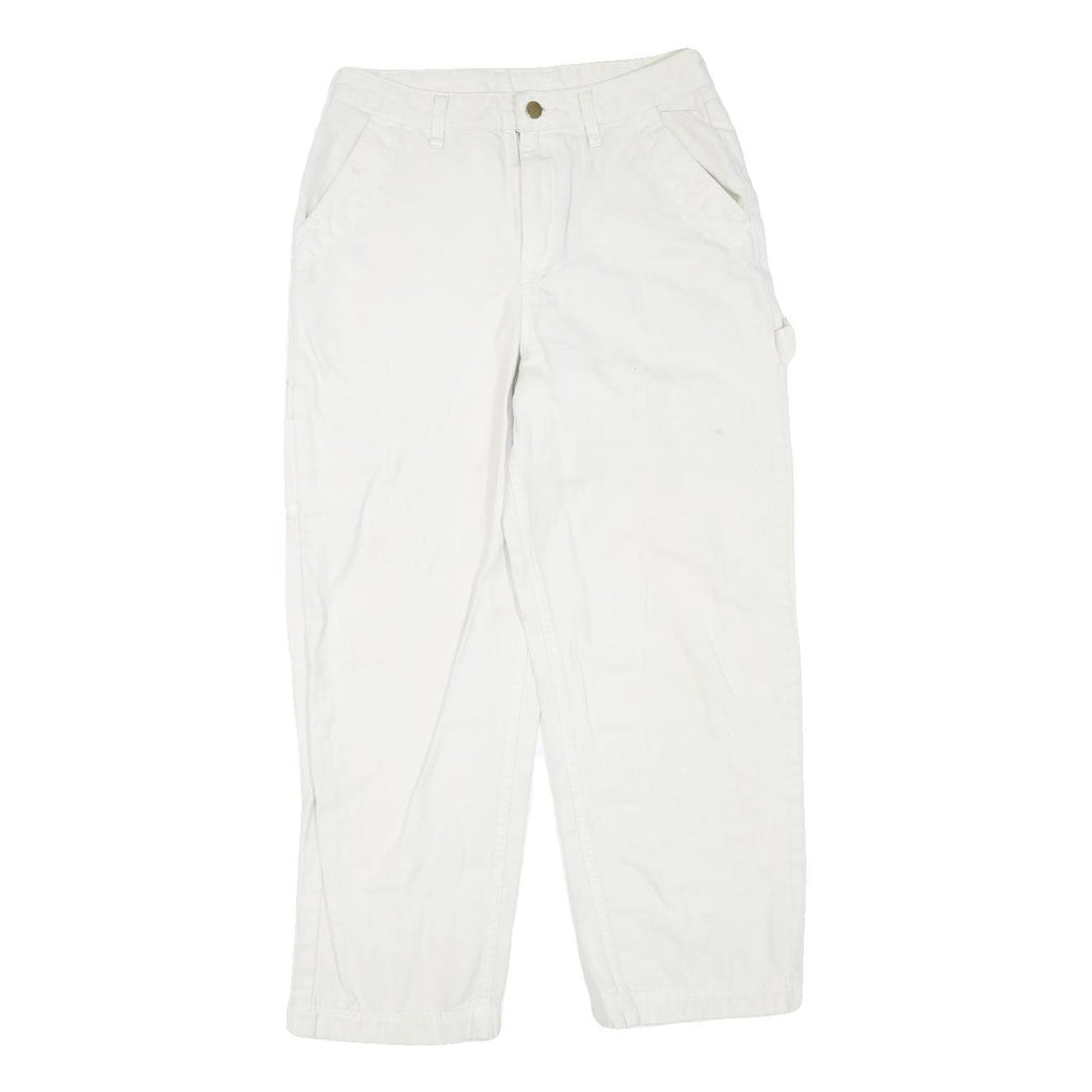 CARHARTT Womens Cotton Blend White Regular Straight Trousers W28 L26 Workwear