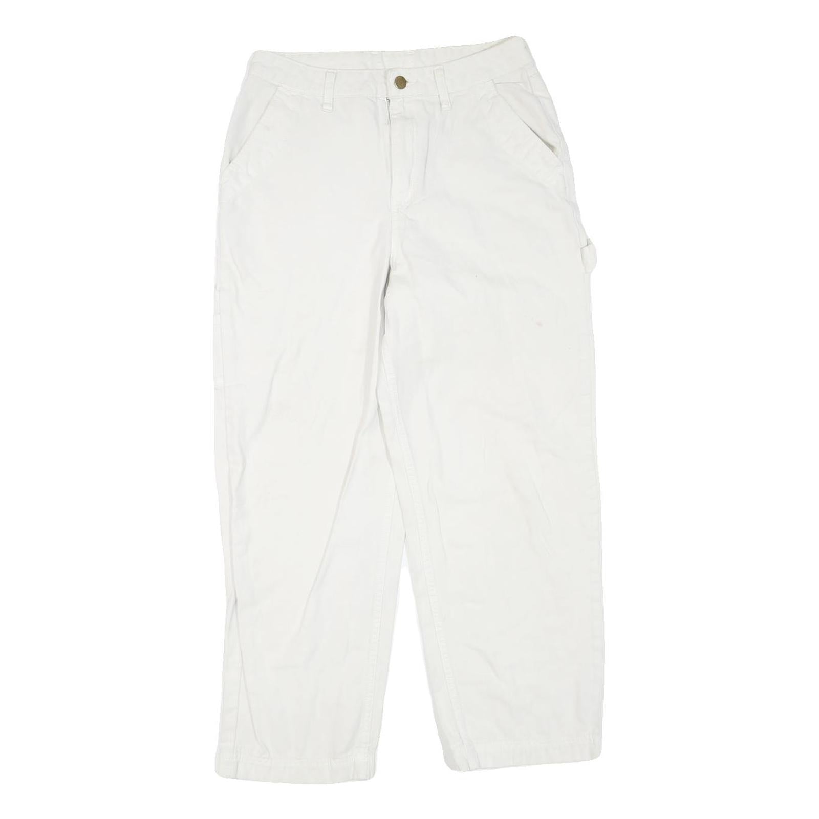 CARHARTT Womens Cotton Blend White Regular Straight Trousers W28 L26 Workwear