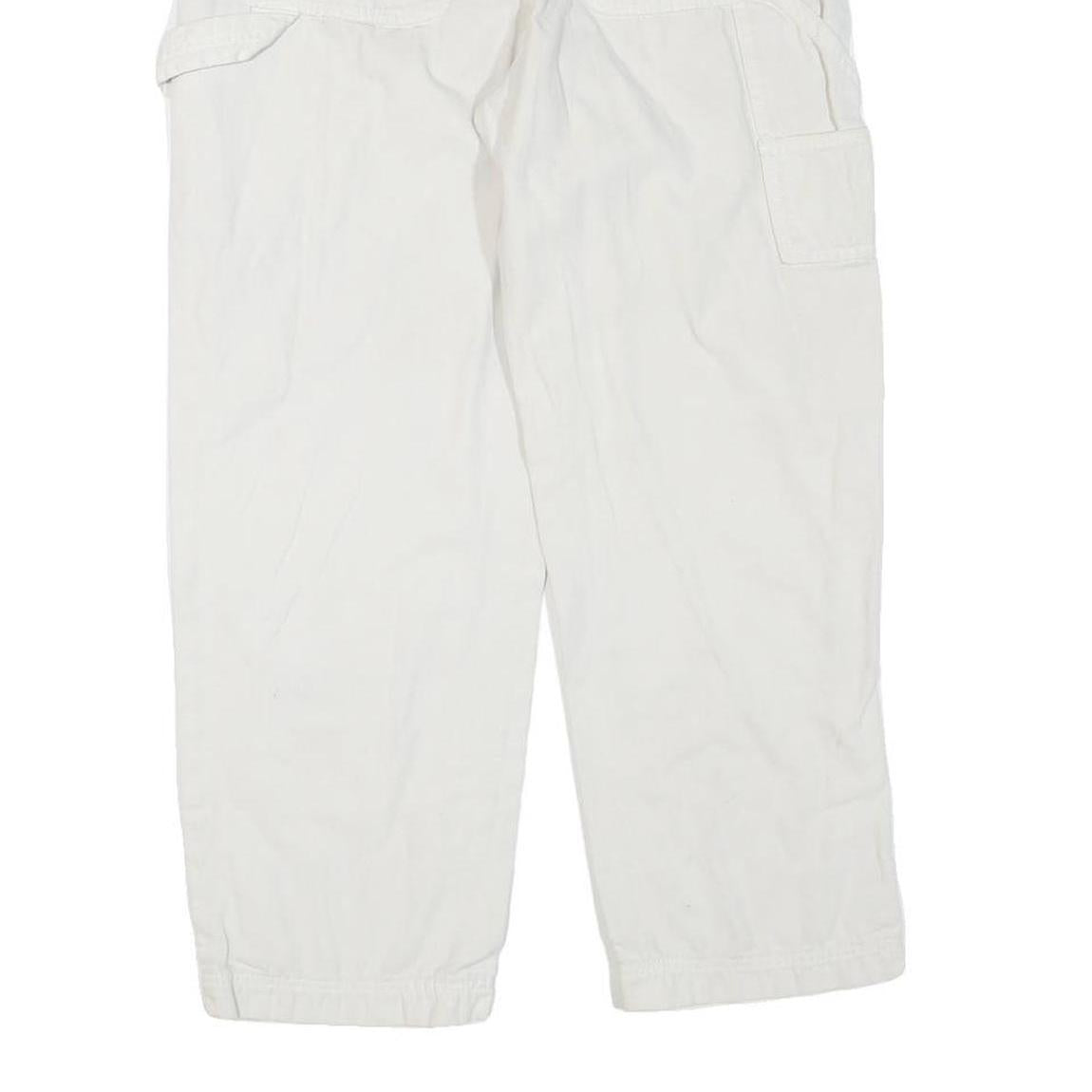 CARHARTT Womens Cotton Blend White Regular Straight Trousers W28 L26 Workwear