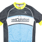 CUORE Cycling Mens Jersey Blue 1/4 Zip 2XL