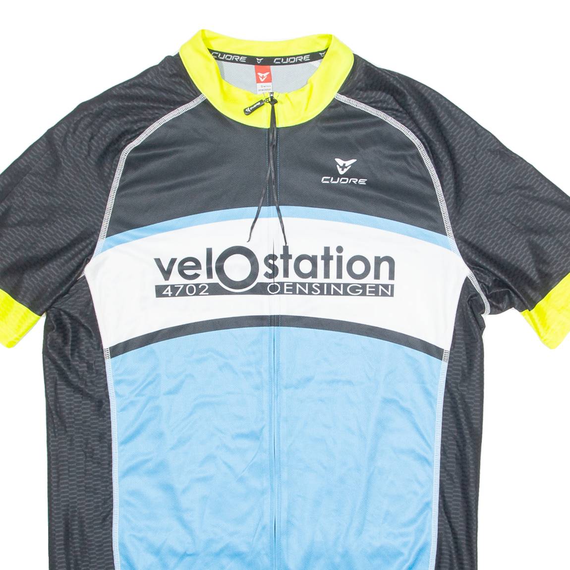 CUORE Cycling Mens Jersey Blue 1/4 Zip 2XL