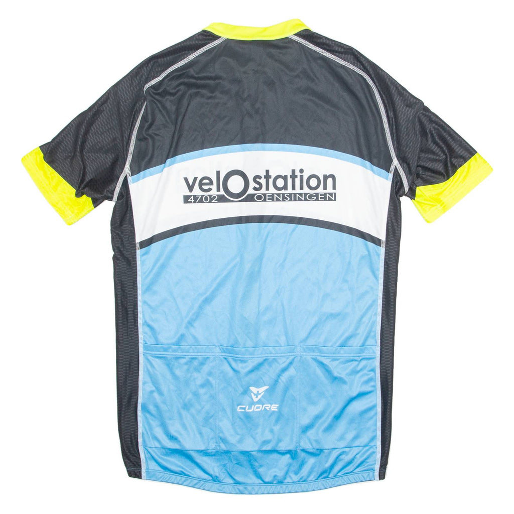 CUORE Cycling Mens Jersey Blue 1/4 Zip 2XL