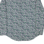 TOMMY HILFIGER Mens Green & White Floral Pattern Shirt L Cotton Blend Casual