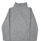 Womens Grey Plain Jacket S Polyester Classic Relaxed Collar Long Sleeve