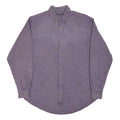 ANVIL INC Mens Blue & Red Check Shirt M Button-Down Collar Long Sleeve Cotton