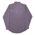 ANVIL INC Mens Blue & Red Check Shirt M Button-Down Collar Long Sleeve Cotton