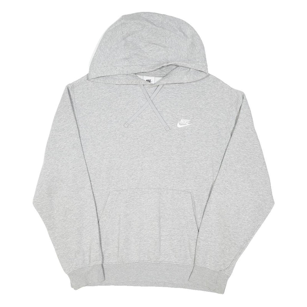 NIKE Mens Grey Hoodie M Casual Cotton Blend Pullover Sweatshirt