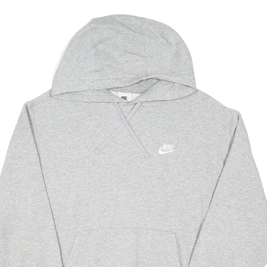 NIKE Mens Grey Hoodie M Casual Cotton Blend Pullover Sweatshirt