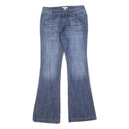 CABI JEANS Womens Regular Fit Flared Denim Medium Wash W30 L34 Stretch Cotton