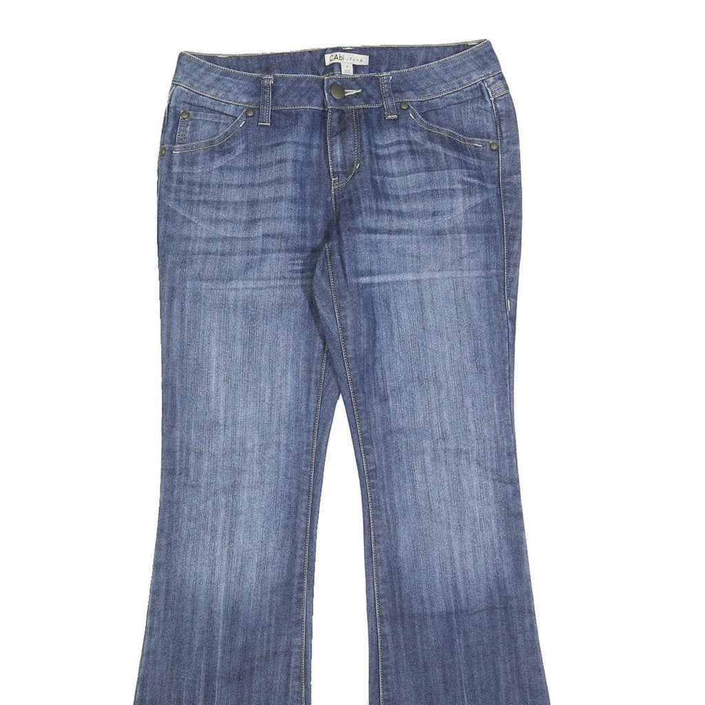 CABI JEANS Womens Regular Fit Flared Denim Medium Wash W30 L34 Stretch Cotton