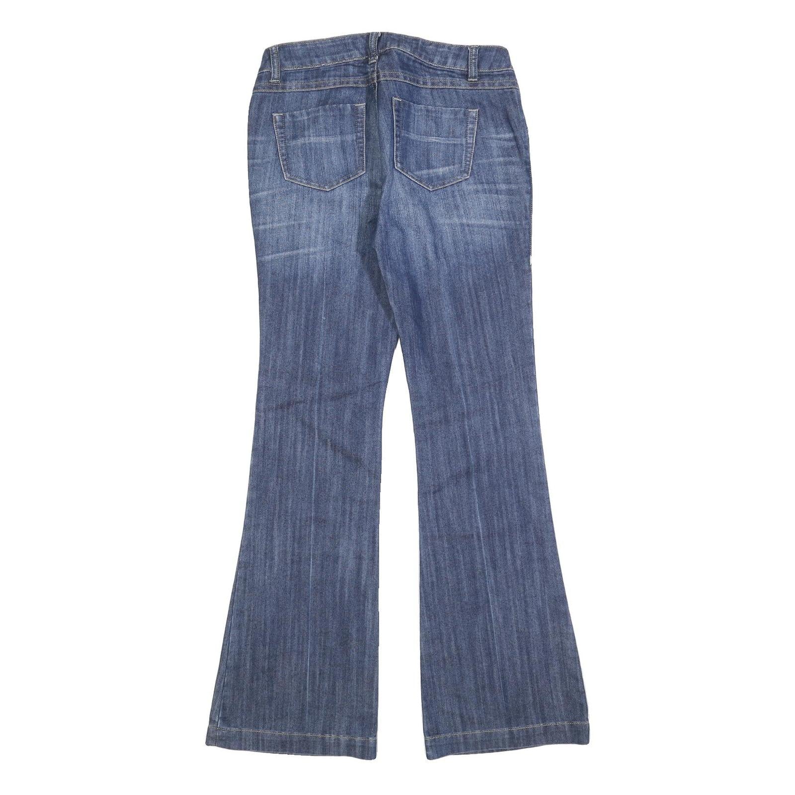 CABI JEANS Womens Regular Fit Flared Denim Medium Wash W30 L34 Stretch Cotton