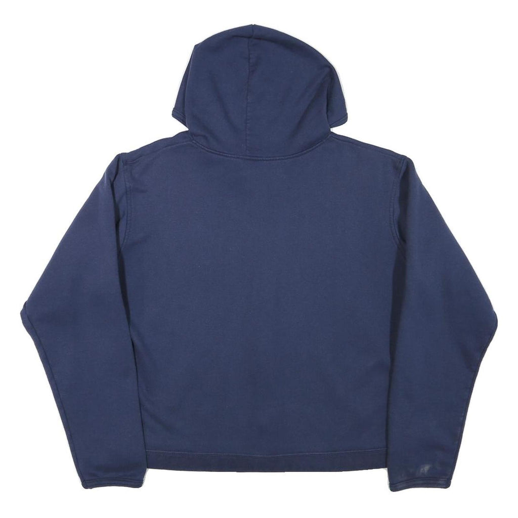 CHAMPION Womens Navy Zip Up Hoodie L Full Zip Casual Cotton Blend Sweatshirt