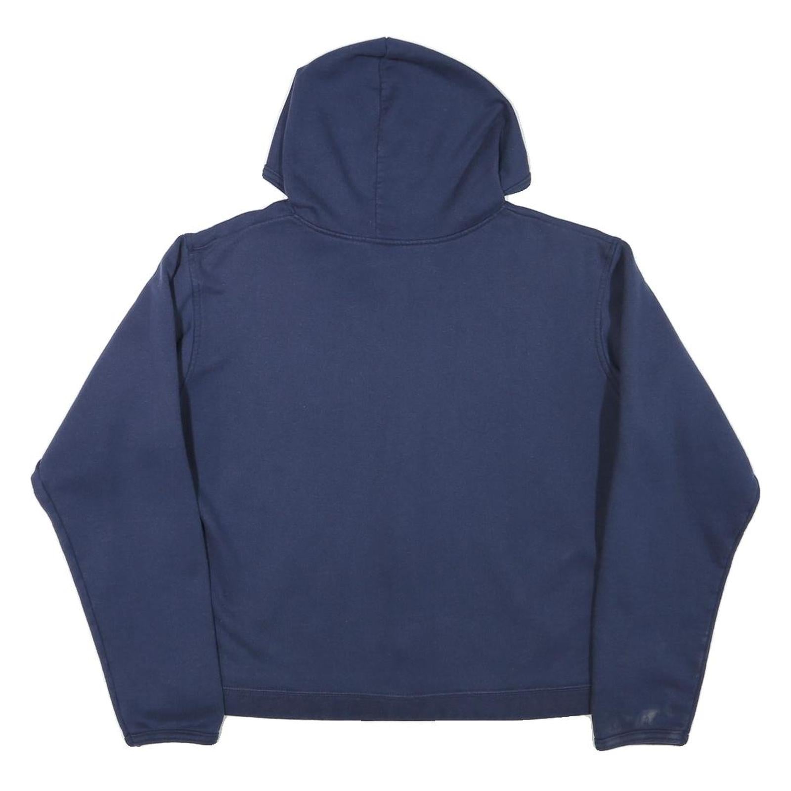 CHAMPION Womens Navy Zip Up Hoodie L Full Zip Casual Cotton Blend Sweatshirt