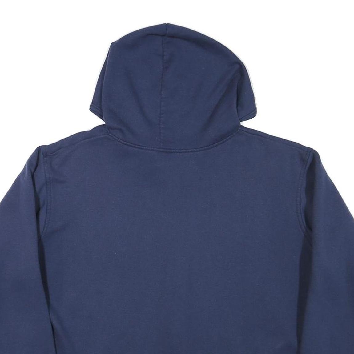 CHAMPION Womens Navy Zip Up Hoodie L Full Zip Casual Cotton Blend Sweatshirt