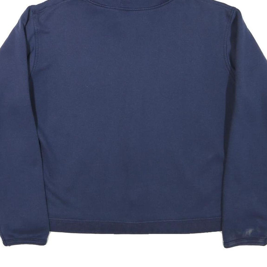 CHAMPION Womens Navy Zip Up Hoodie L Full Zip Casual Cotton Blend Sweatshirt