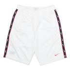 NIKE Mens White & Black Sports Casual Shorts M W28 Logo Tape