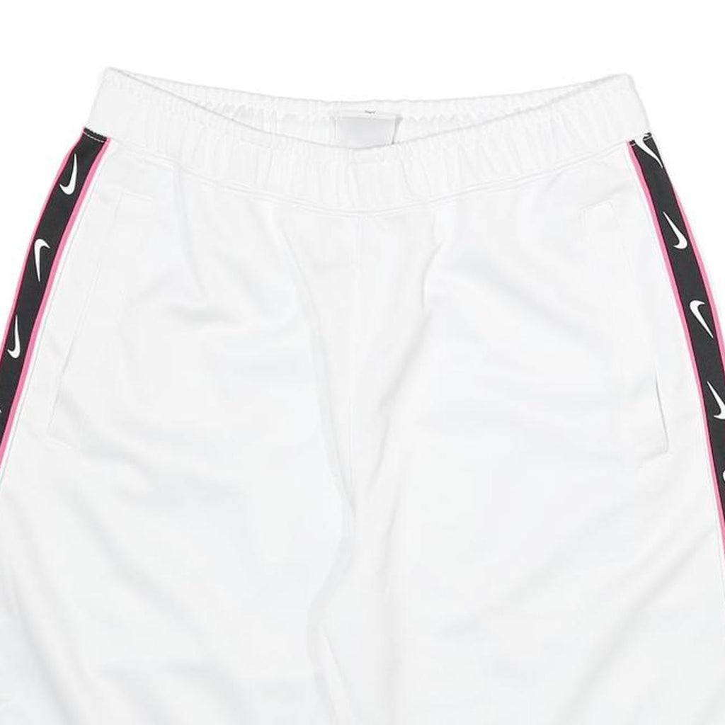 NIKE Mens White & Black Sports Casual Shorts M W28 Logo Tape