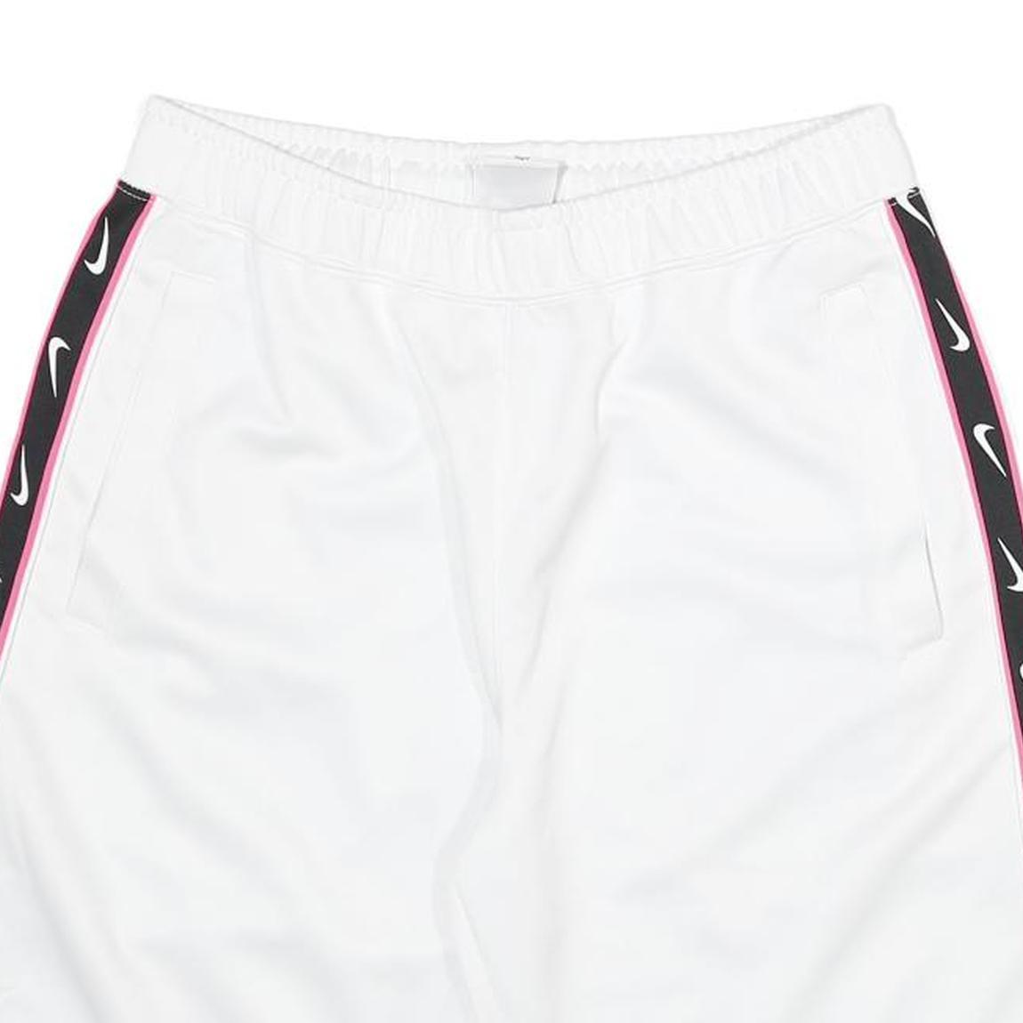 NIKE Mens White & Black Sports Casual Shorts M W28 Logo Tape