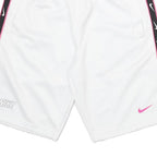 NIKE Mens White & Black Sports Casual Shorts M W28 Logo Tape