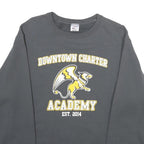 JERZEES Mens Grey Downtown Charter Academy Cotton Blend Sweatshirt S Pullover