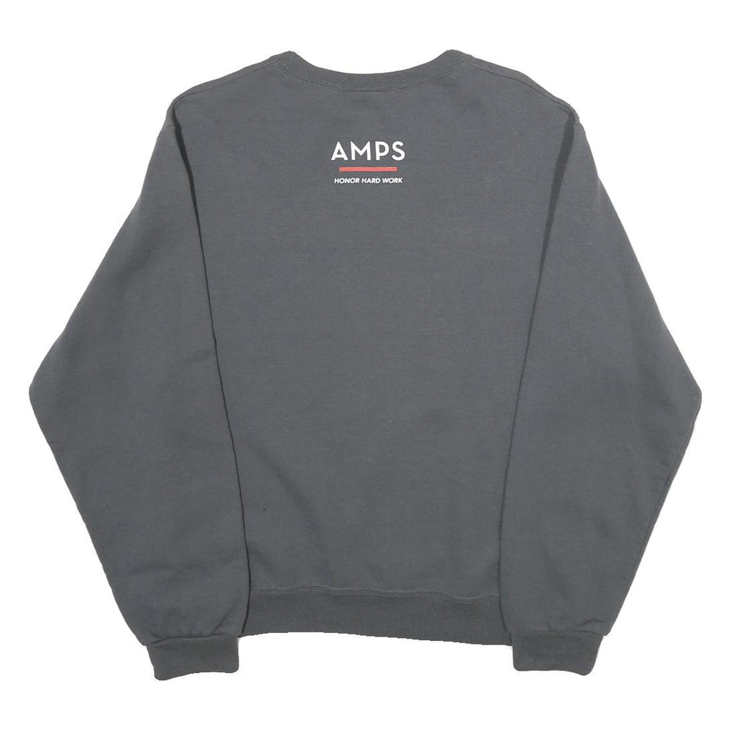 JERZEES Mens Grey Downtown Charter Academy Cotton Blend Sweatshirt S Pullover