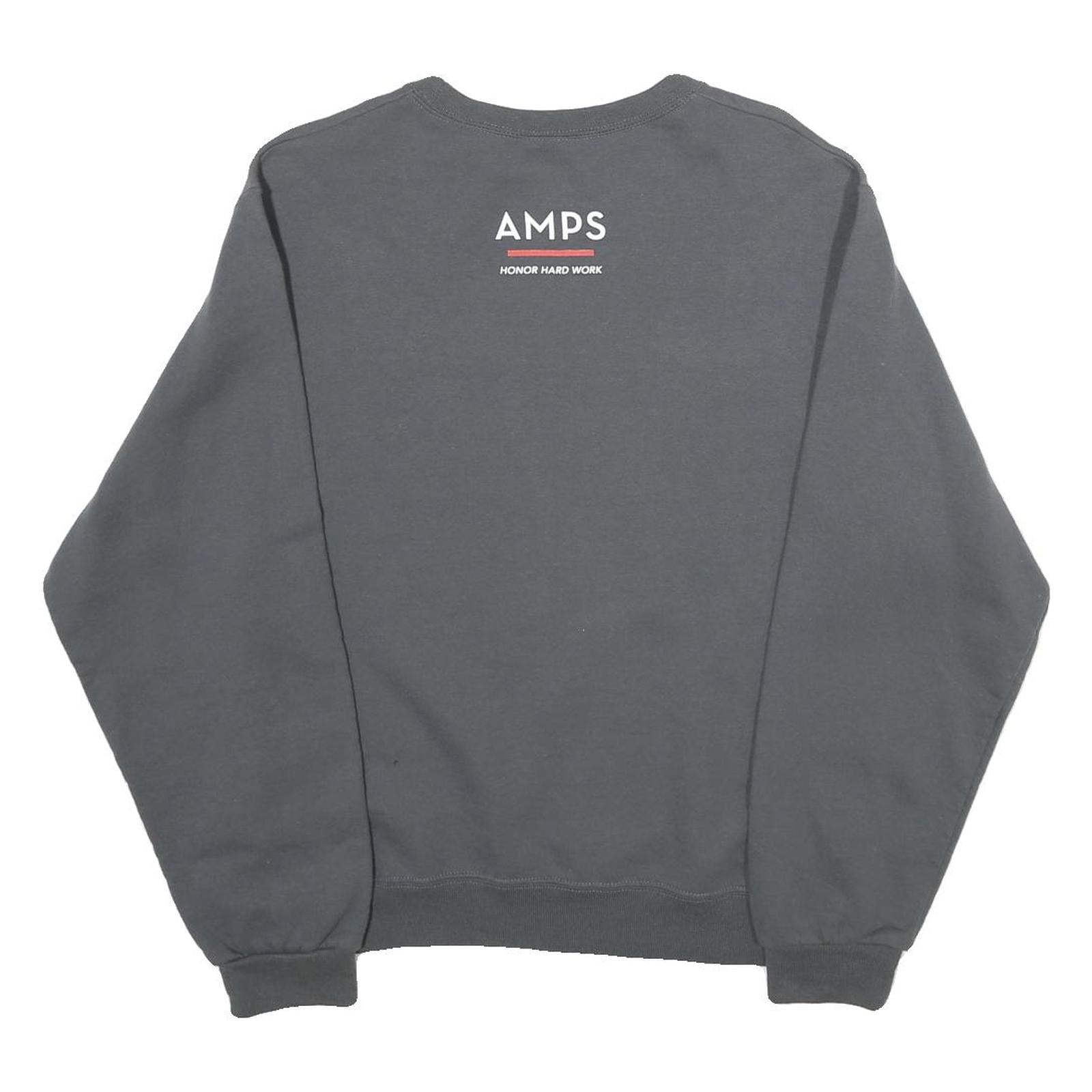 JERZEES Mens Grey Downtown Charter Academy Cotton Blend Sweatshirt S Pullover