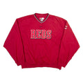 NIKE Mens Sweatshirt Red V-Neck XL