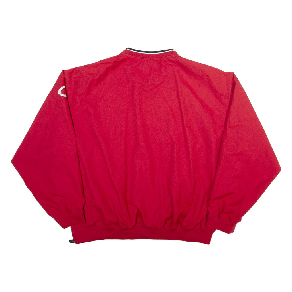 NIKE Mens Sweatshirt Red V-Neck XL