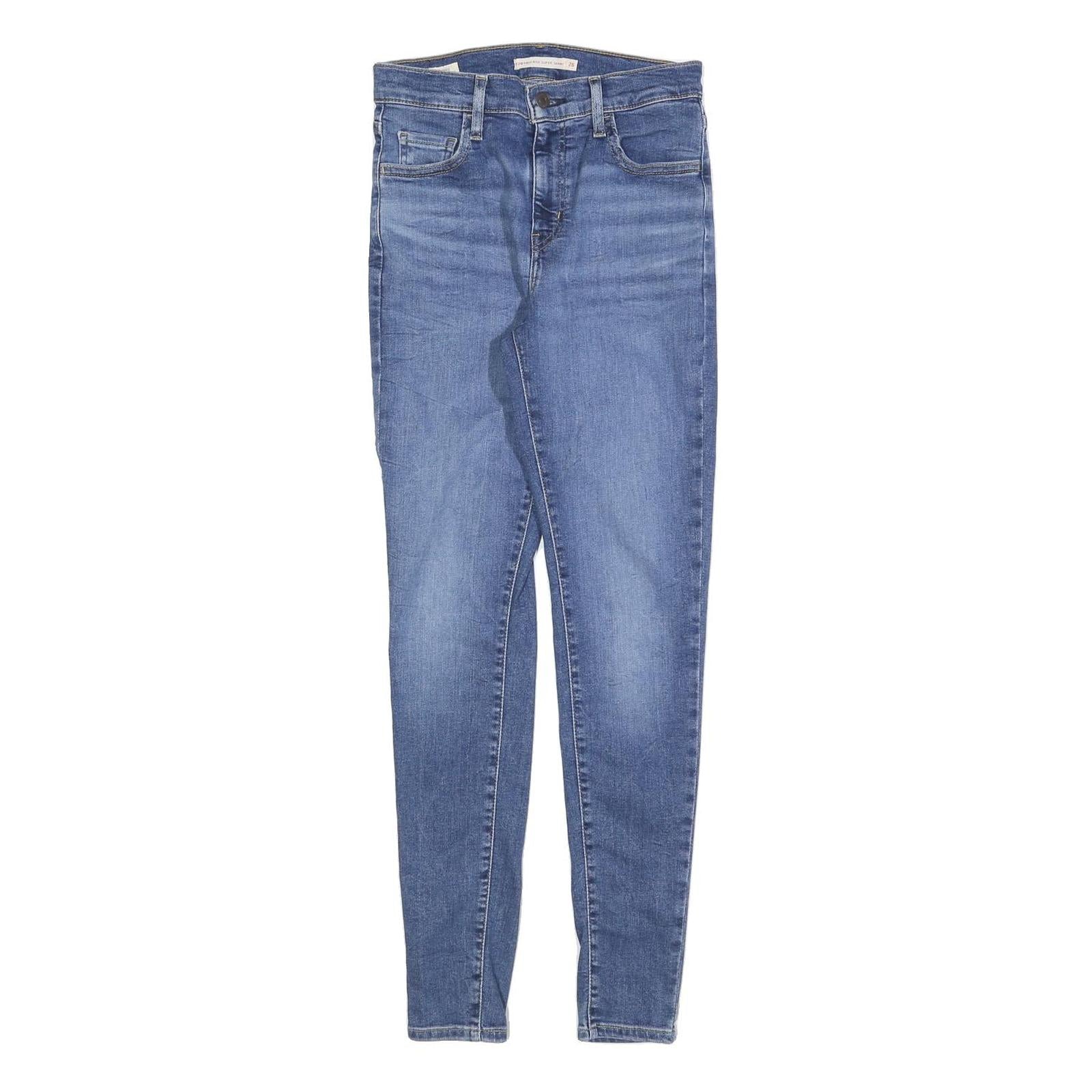 LEVI'S 720 Womens Jeans Blue Slim Skinny Denim Medium W26 L30 Zip
