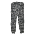 Mens Cotton Blend Slim Fit Grey Camouflage Cargo Trousers W26 L27 Casual Zip