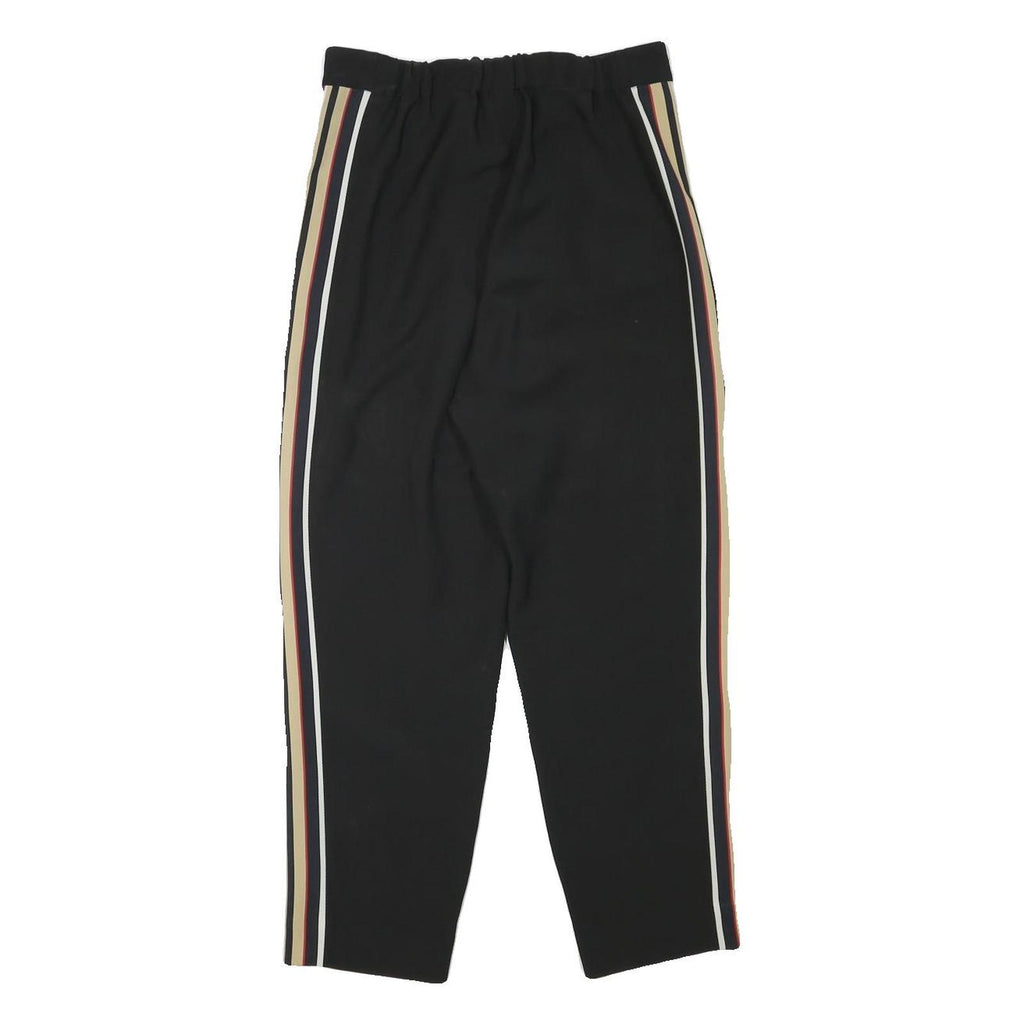 & OTHER STORIES Womens Polyester Blend Black Relaxed Trousers W27 L25 Striped