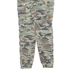TALLY WEIJL Womens Cotton Blend Camouflage Slim Tapered Trousers W30 L28 Zip