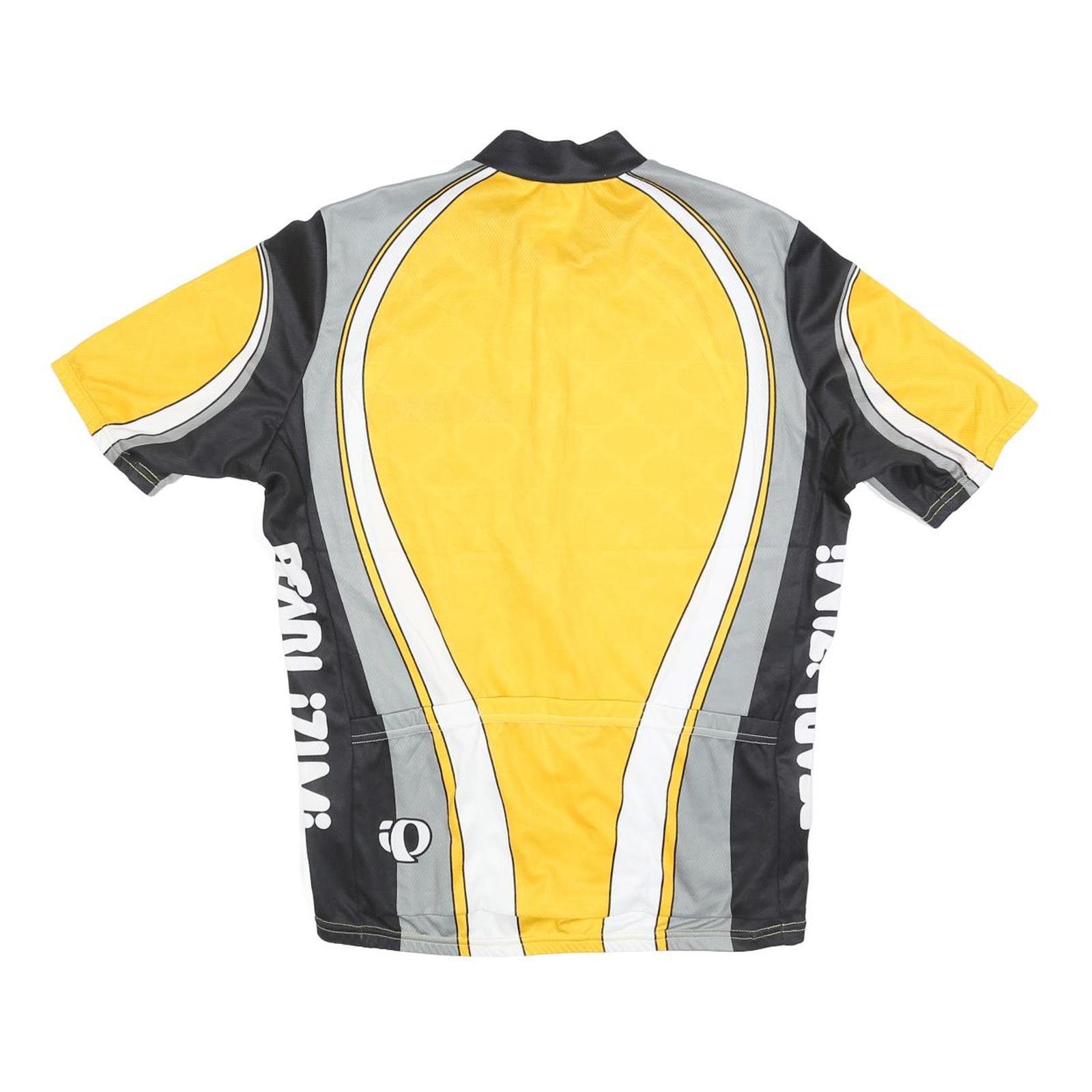 PEARL IZUMI Mens Yellow & Grey Cycling T-Shirt M Short Sleeve Crew Neck
