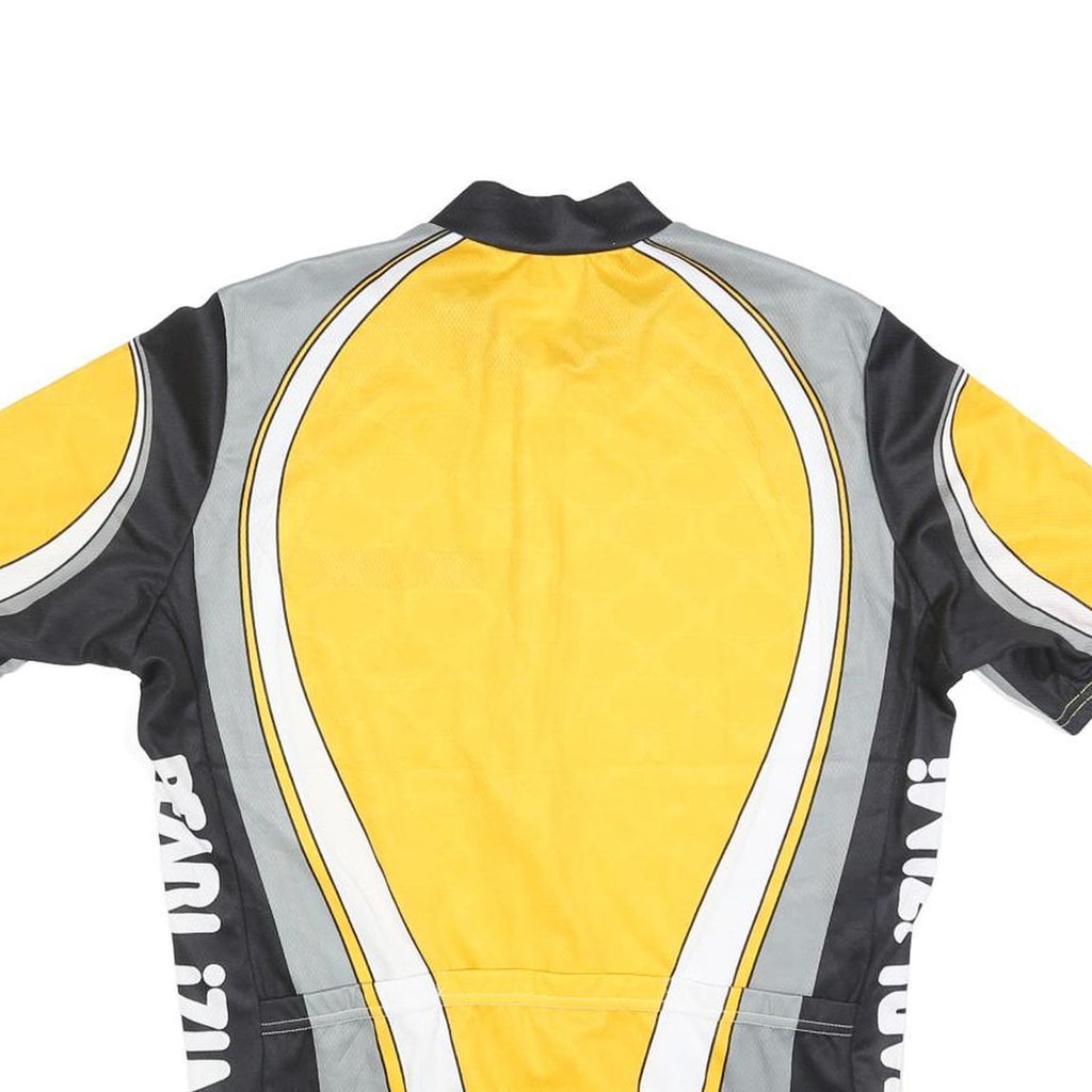 PEARL IZUMI Mens Yellow & Grey Cycling T-Shirt M Short Sleeve Crew Neck