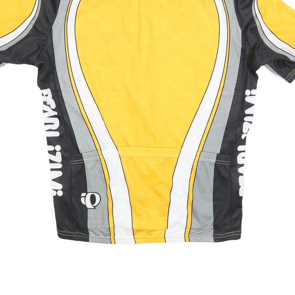 PEARL IZUMI Mens Yellow & Grey Cycling T-Shirt M Short Sleeve Crew Neck