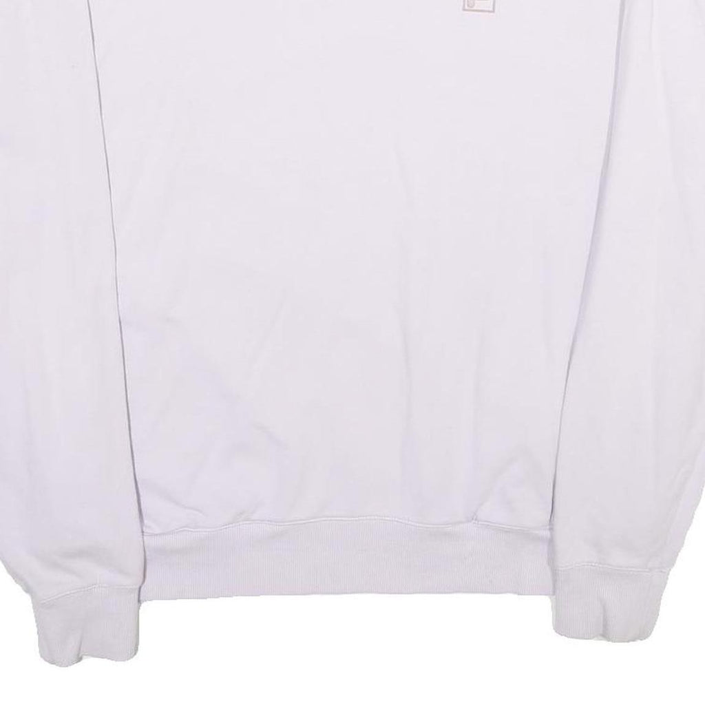 FILA Womens White Crew Neck XL Vintage Logo Cotton Blend Sweatshirt Pullover