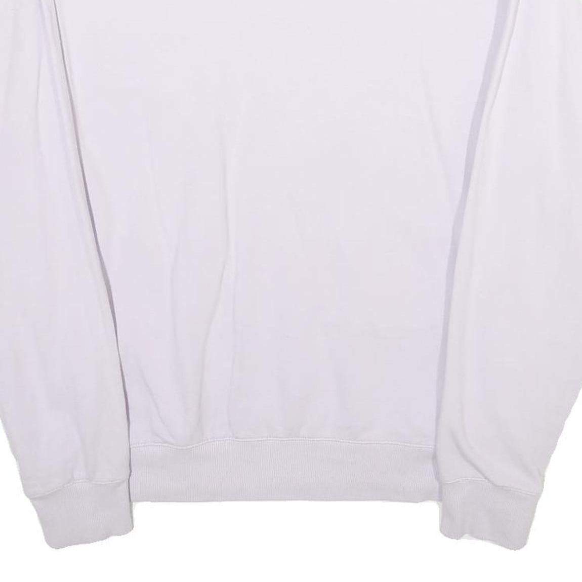 FILA Womens White Crew Neck XL Vintage Logo Cotton Blend Sweatshirt Pullover