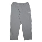 REEBOK Mens Joggers Grey Tapered L W34 L30 Athletic Track Pants Polyester Blend