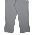 REEBOK Mens Joggers Grey Tapered L W34 L30 Athletic Track Pants Polyester Blend
