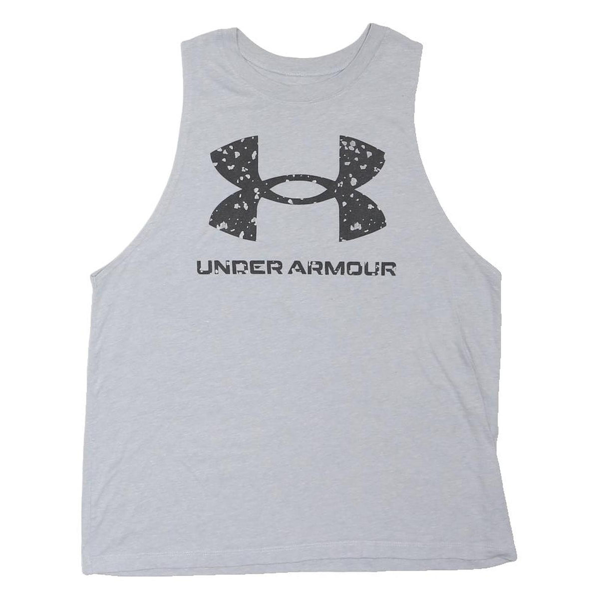 UNDER ARMOUR Mens Grey Sleeveless Crew Neck Cotton Blend T-Shirt M Sportswear