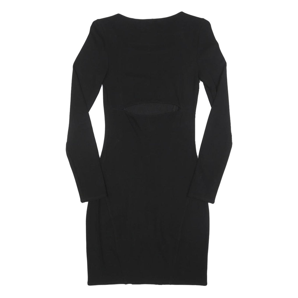 HELMUT LANG Womens Black Bodycon Viscose Blend Dress Long Sleeve S Elegant