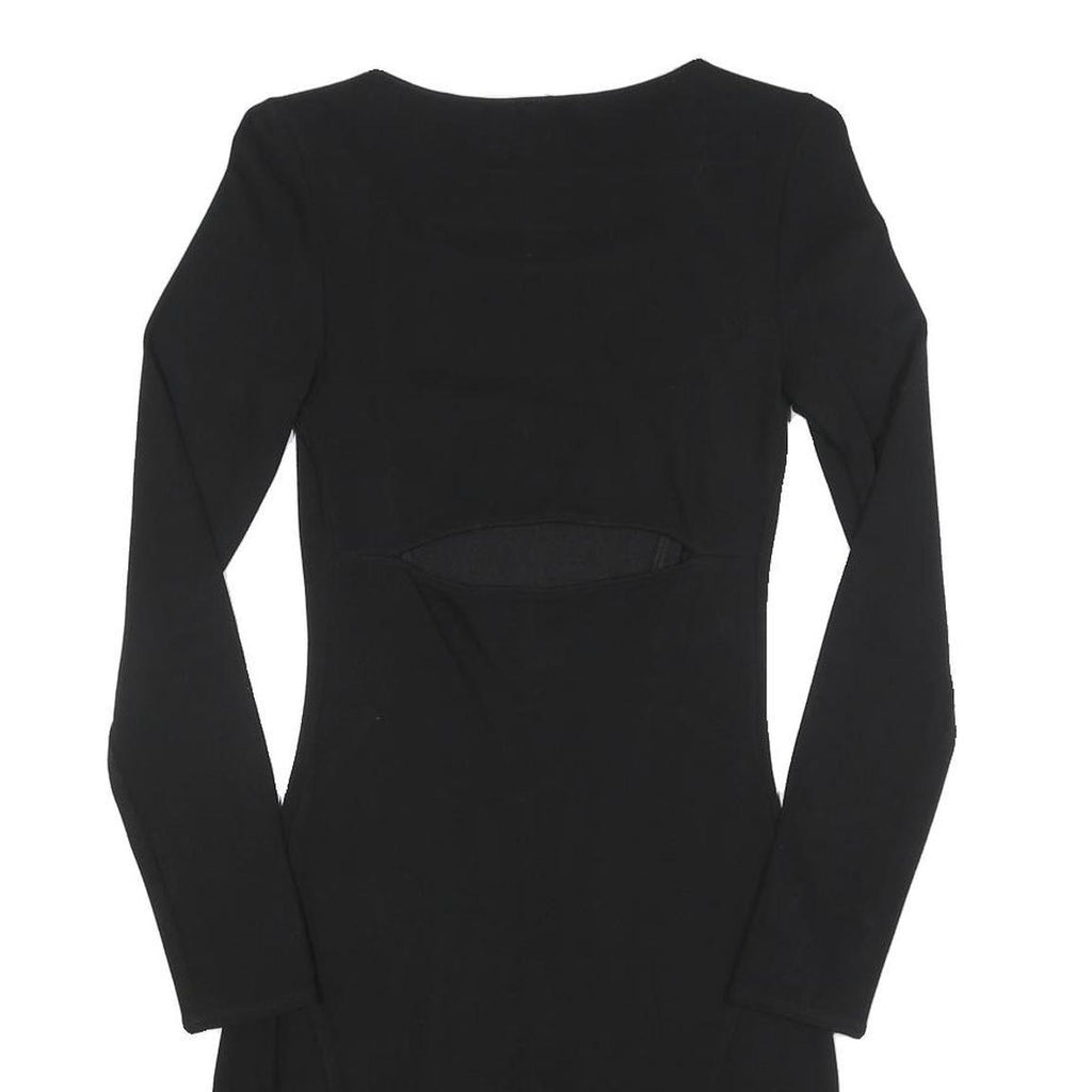 HELMUT LANG Womens Black Bodycon Viscose Blend Dress Long Sleeve S Elegant